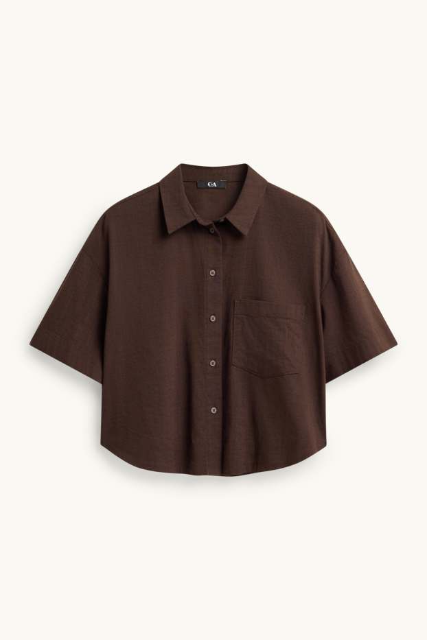 Women - Shirt blouse - brown