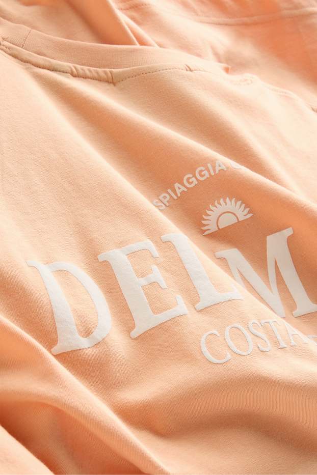 Heren - T-shirt - relaxed fit - apricot