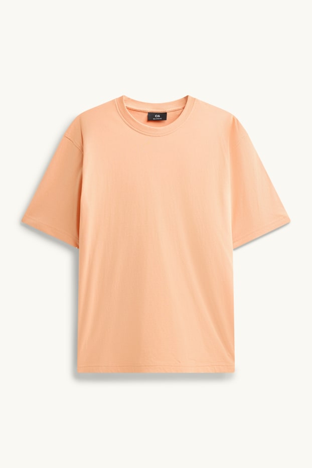 Heren - T-shirt - relaxed fit - apricot