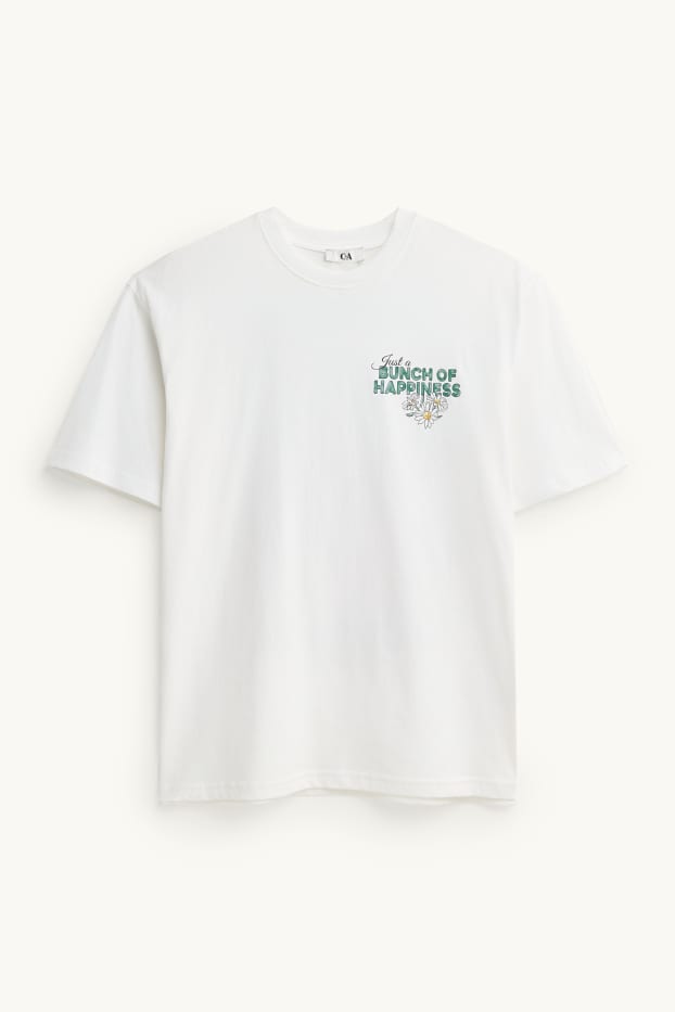 Damen - T-Shirt - Oversized - weiß