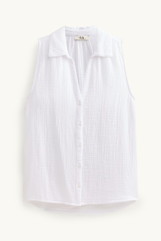 Dona - Brusa top - texturada - blanc