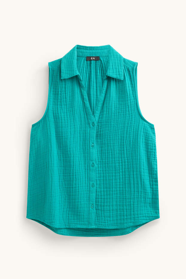 Dona - Brusa top - texturada - verd