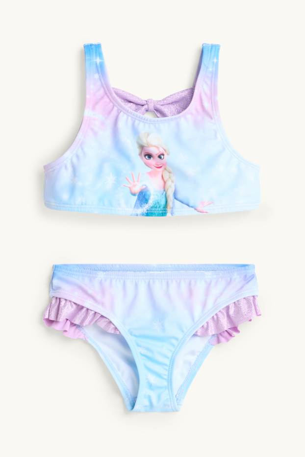 Enfants filles - La Reine des Neiges - bikini - 2 pièces - bleu clair