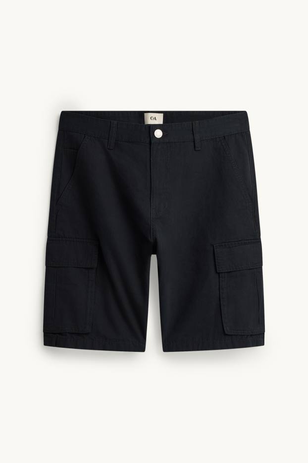 Uomo - Shorts cargo - nero