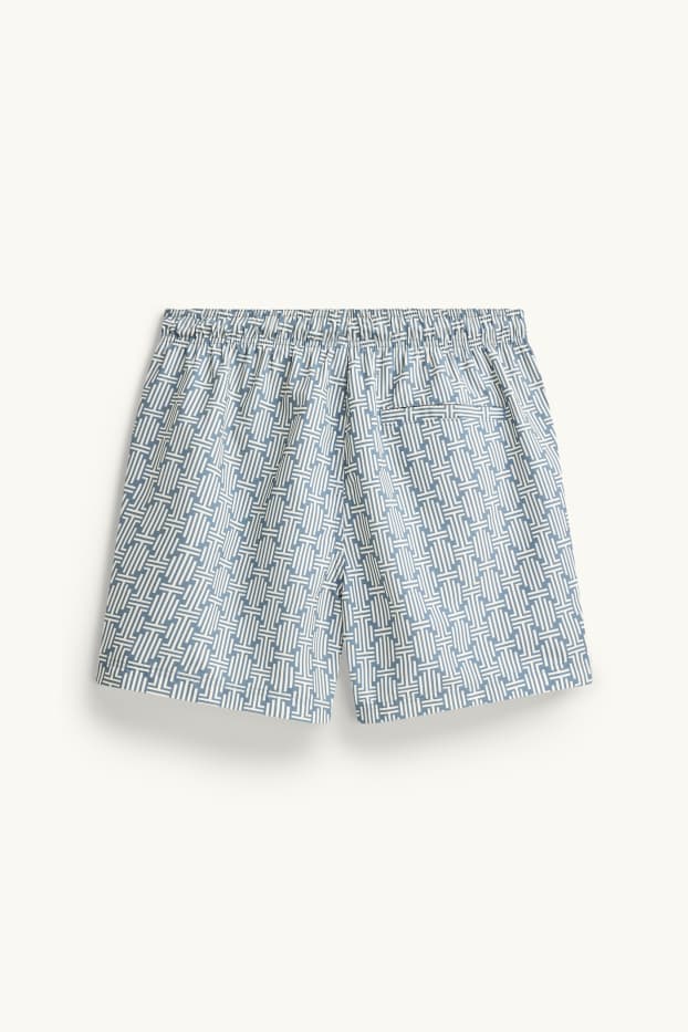 Bărbați - Șort de baie - cu model - albastru