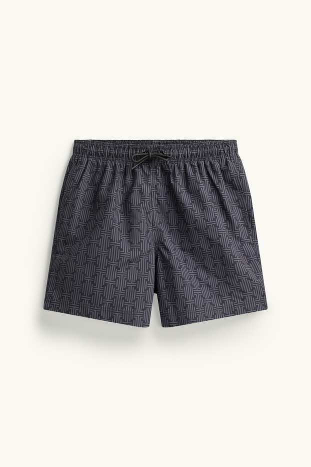 Men - Swim shorts - patterned - black
