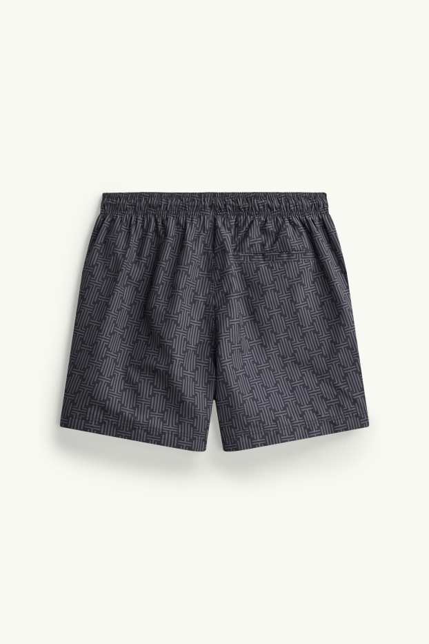 Men - Swim shorts - patterned - black
