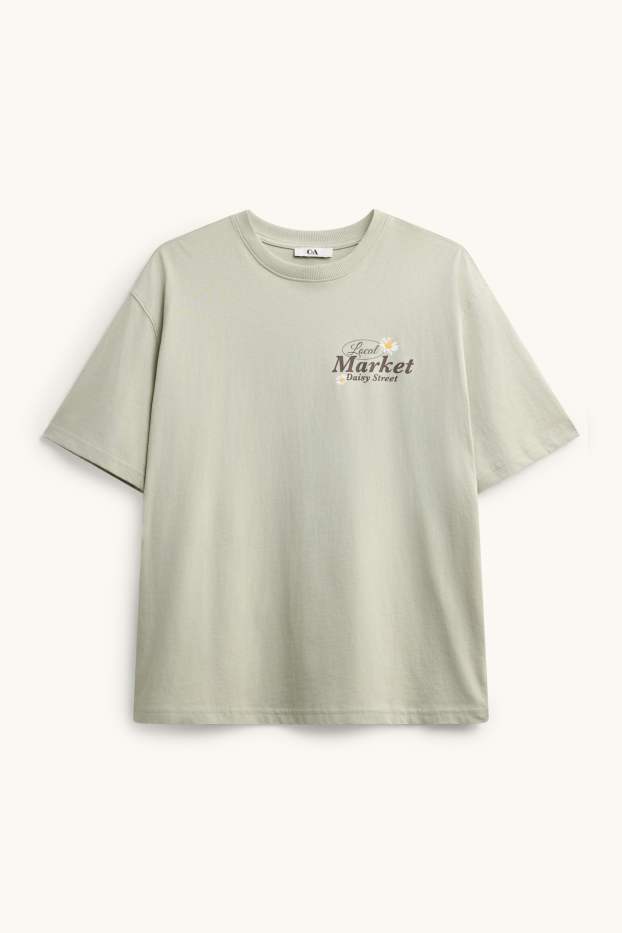 Damen - T-Shirt - Oversized - mintgrün