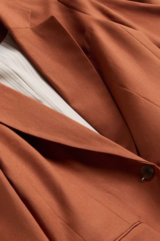 Donna - Blazer business misto lino - regular fit - marrone