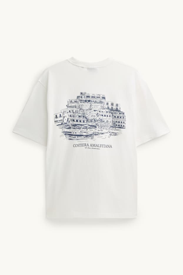 Men - T-shirt - relaxed fit - white