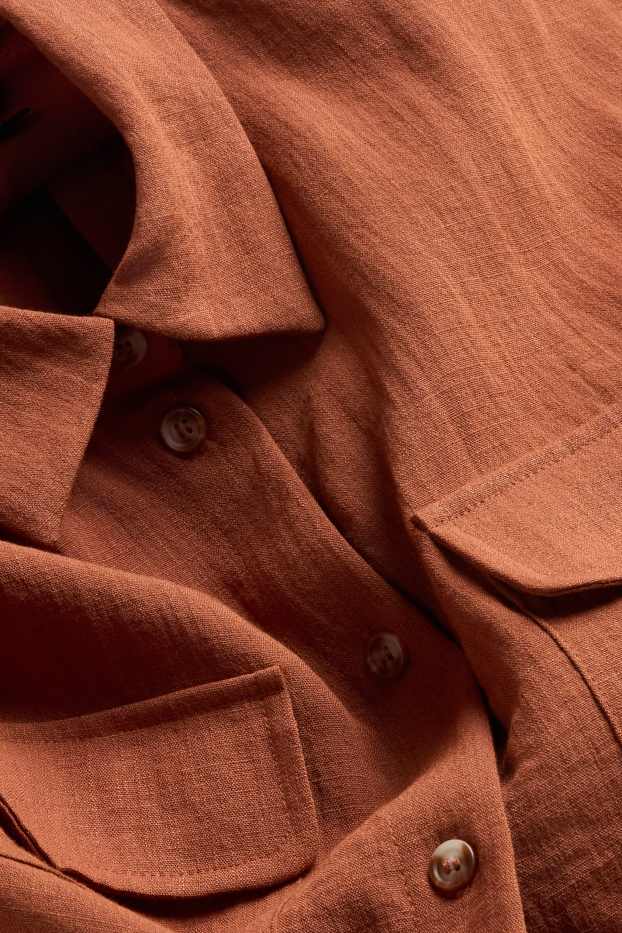 Damen - Hemdbluse - braun