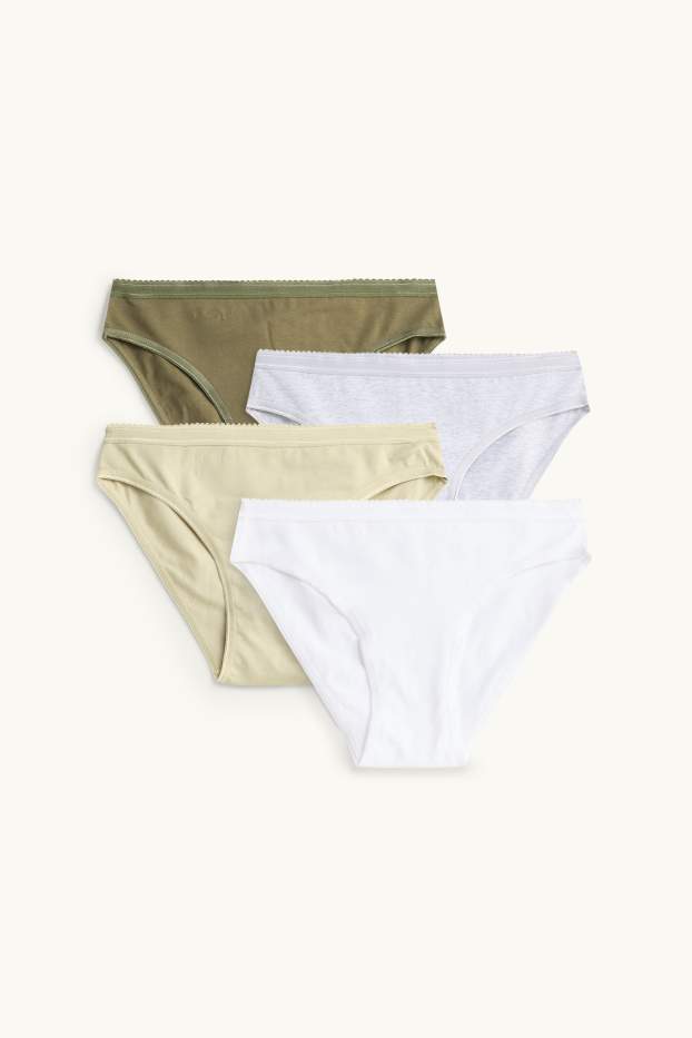 Donna - Confezione da 4 - slip - verde