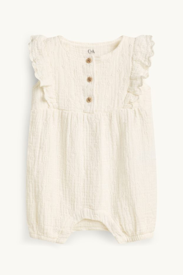 Bebés niñas - Conjunto para recién nacido - con textura - blanco roto