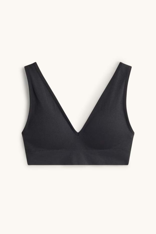 Damen - Bustier - wattiert  - schwarz