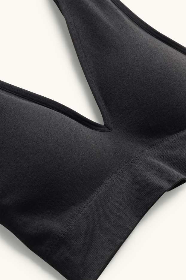 Damen - Bustier - wattiert  - schwarz