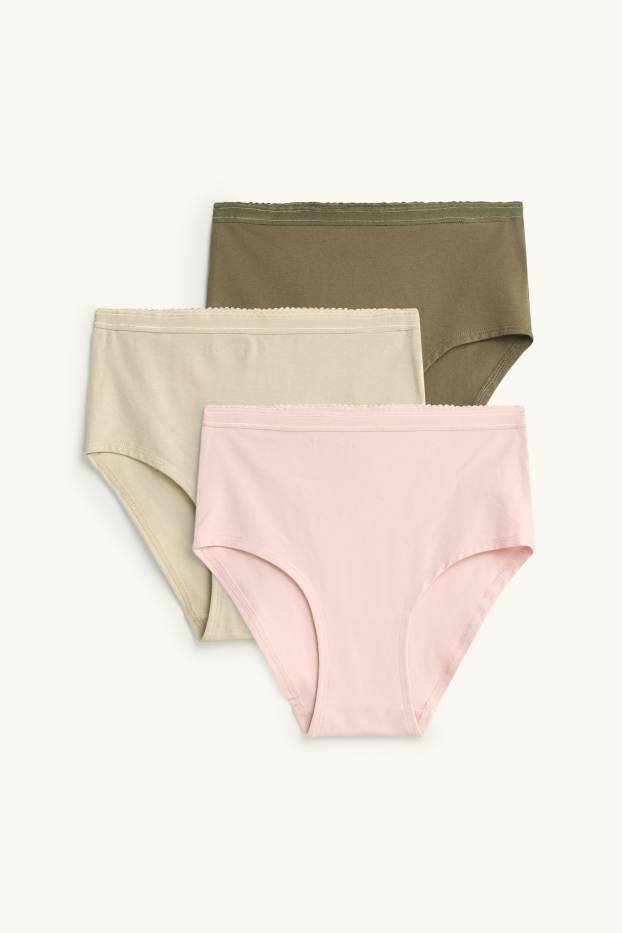 Donna - Confezione da 3 - slip - verde