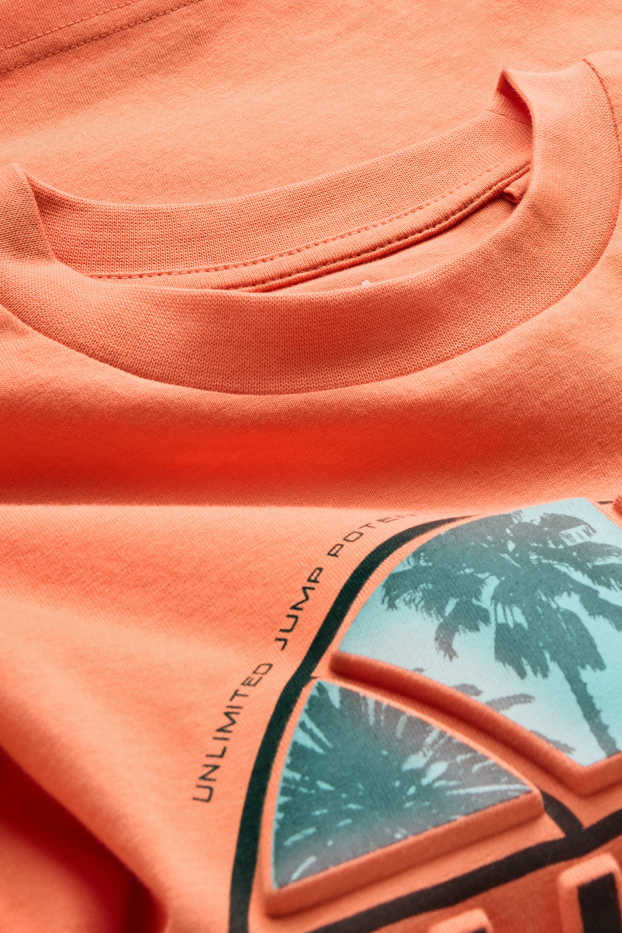 Copii - Băieți - Baschet - tricou cu mânecă scurtă - portocaliu