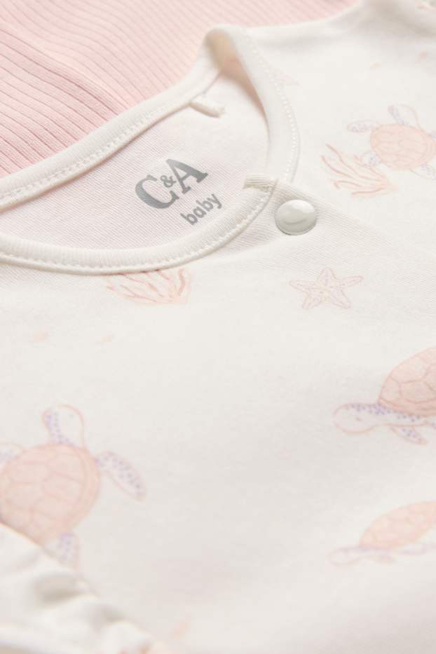 Baby Mädchen - Multipack 2er - Schildkröte - Baby-Schlafanzug - rosa