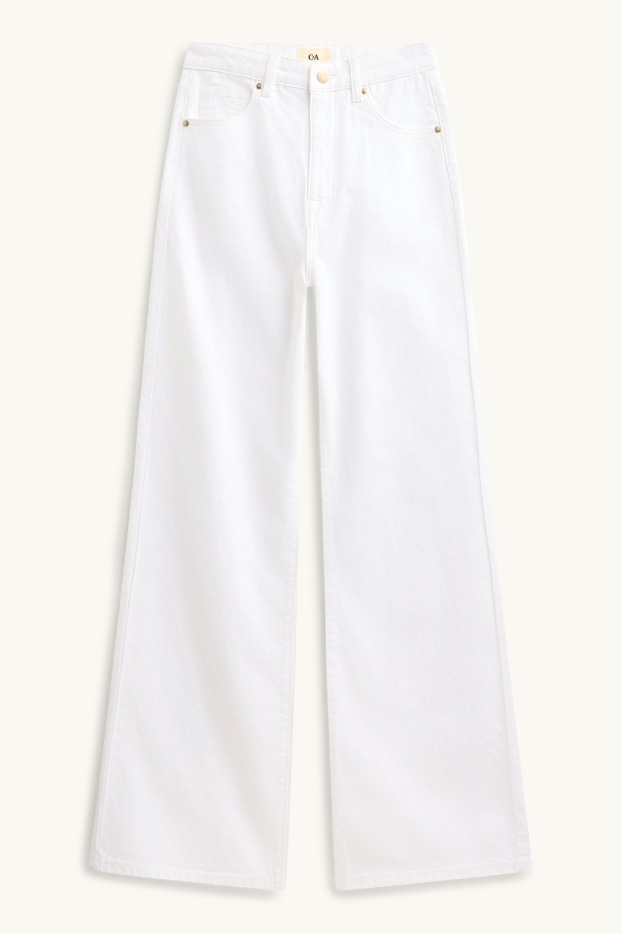 Dona - Wide Leg Jeans - high waist - blanc