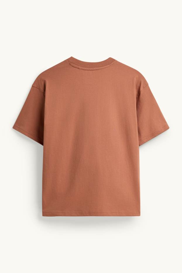 Children Boys - Headphones - short sleeve T-shirt - brown