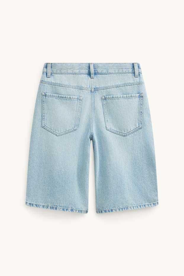 Children Boys - Denim Bermuda shorts - light blue