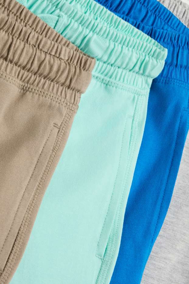 Kinder Buben - Multipack 5er - Sweatshorts - blau
