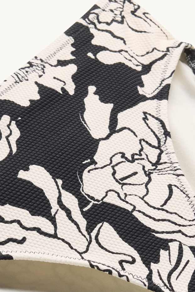 Donna - Slip bikini - vita media - LYCRA® XTRA LIFE™ - nero / bianco