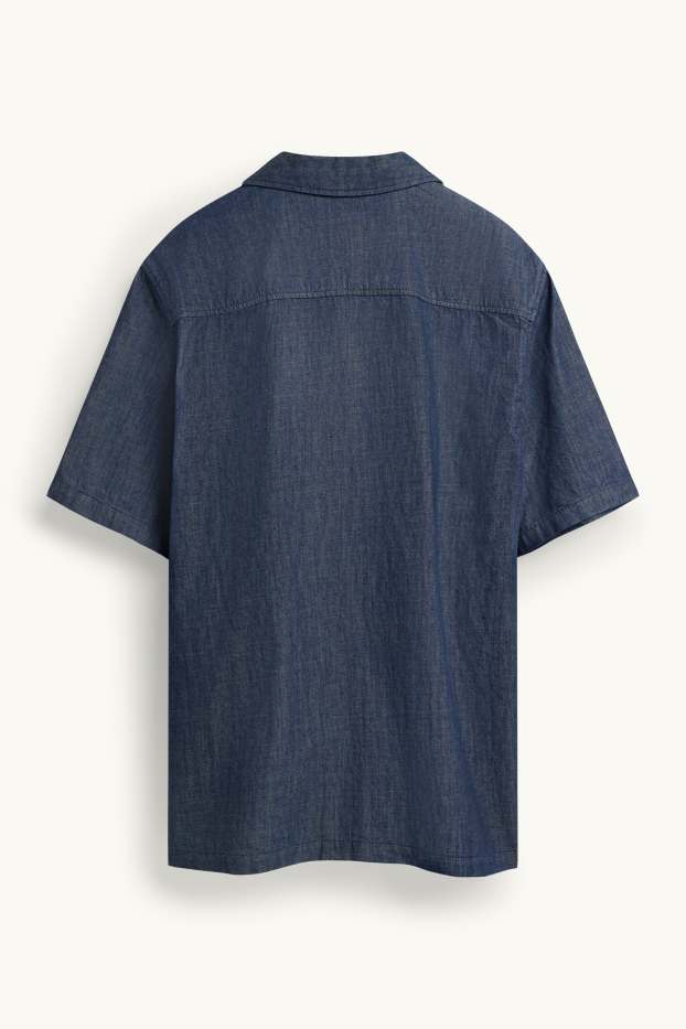 Herren - Jeanshemd - Relaxed Fit - dunkelblau