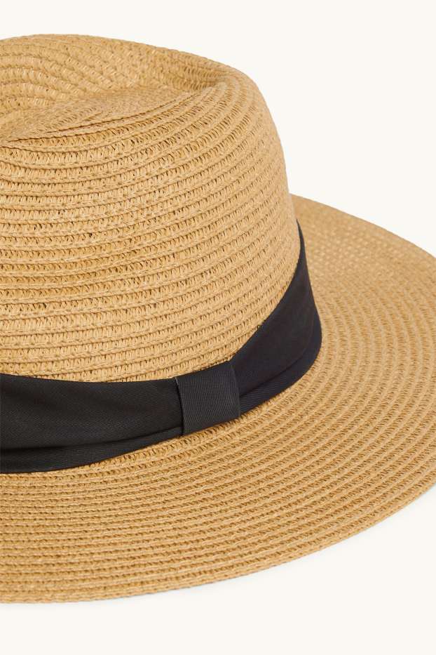 Femmes - Chapeau de paille - marron