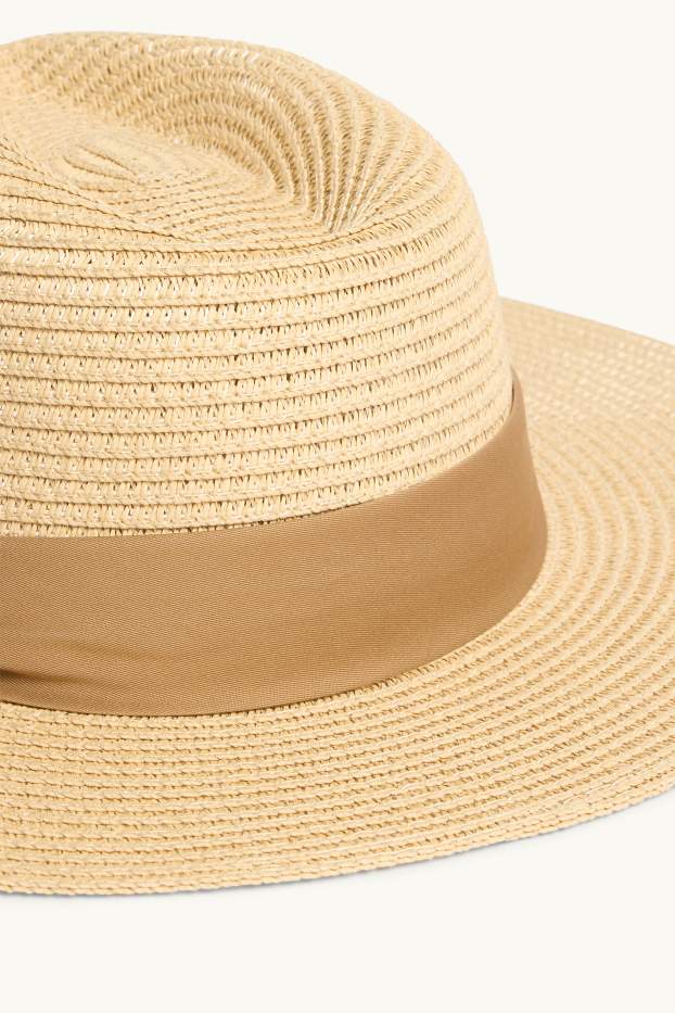 Femmes - Chapeau de paille - beige