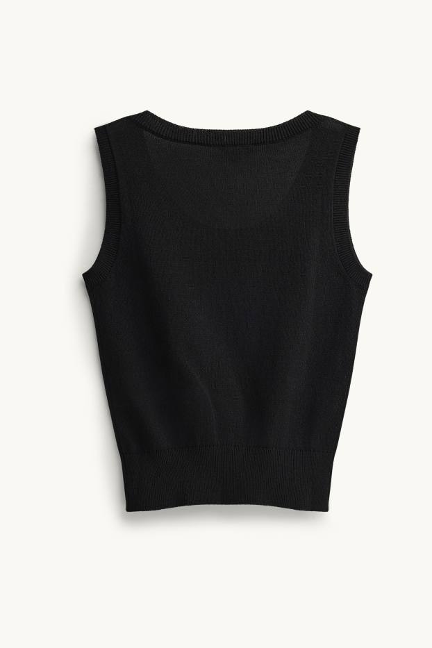 Femmes - Pull sans manches - noir