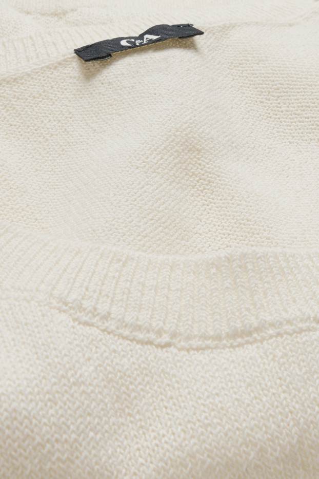 Femmes - Pull sans manches - blanc crème