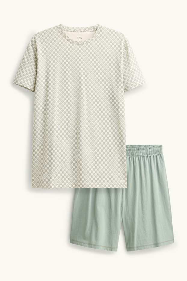 Hommes - Pyjashort - vert