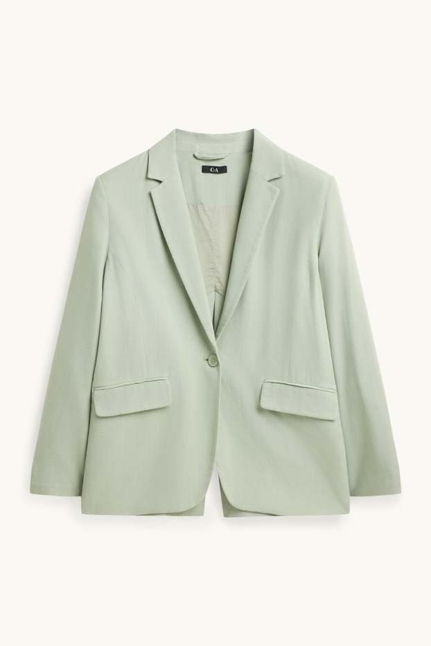 Dona - Blazer amb component de lli - relaxed fit - verd