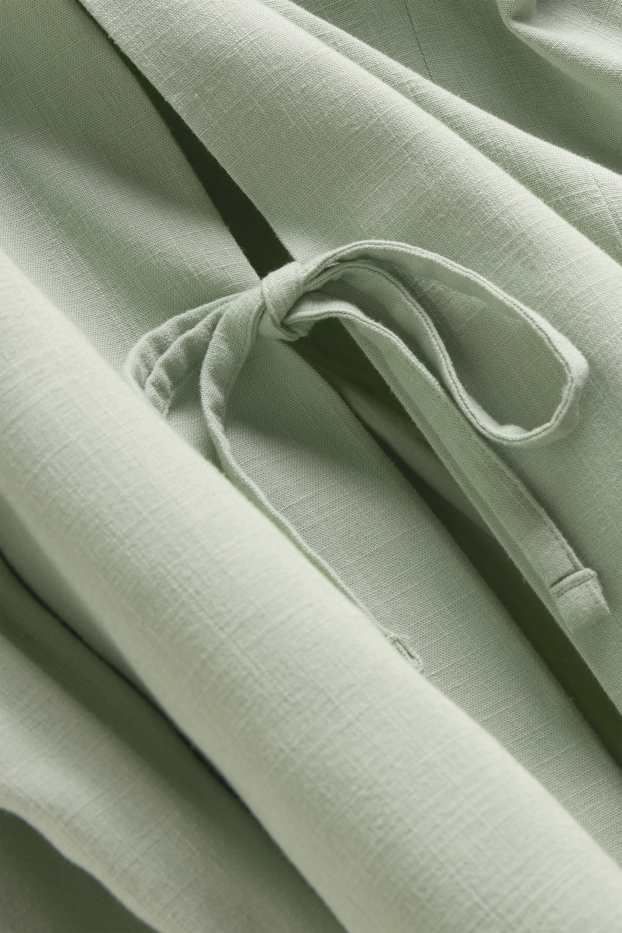 Dona - Blazer amb component de lli - relaxed fit - verd