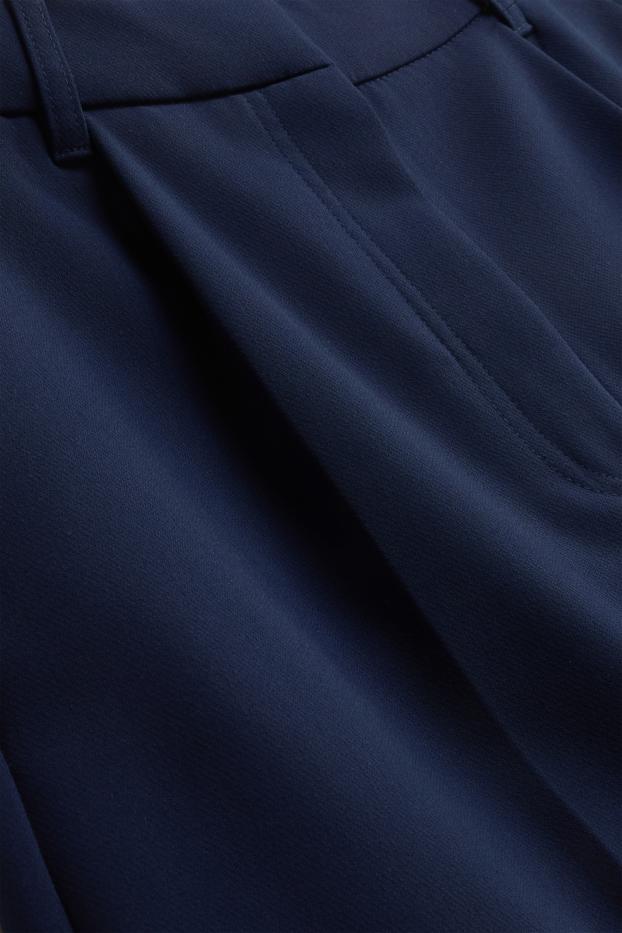 Femei - Bermude - talie înaltă - albastru închis