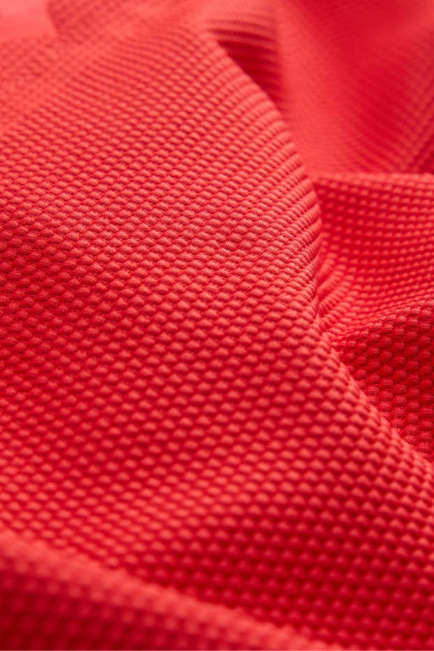 Kobiety - Dół od bikini - wysoki stan - LYCRA® XTRA LIFE™ - z fakturą - czerwony