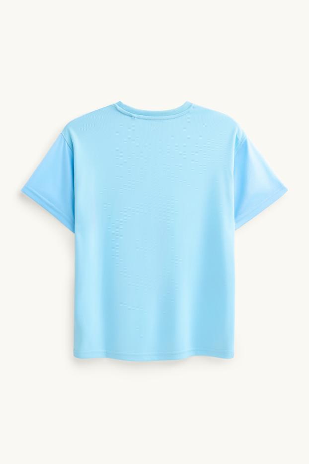 Kinder Buben - Basketball - Kurzarmshirt - hellblau