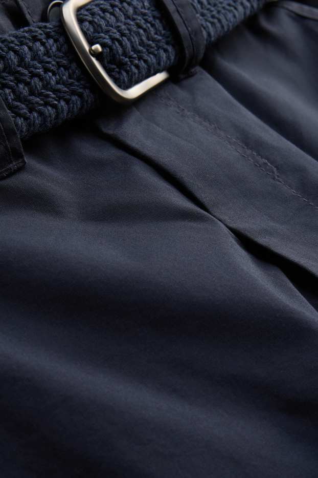 Hommes - Bermuda cargo à ceinture - bleu