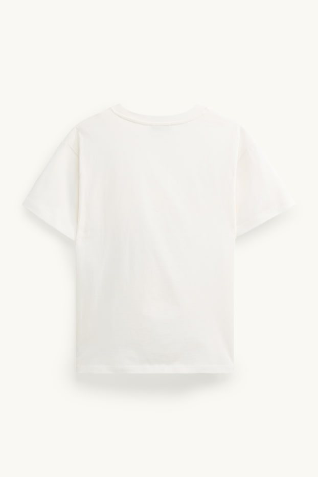 Kinder Mädchen - Bär - Kurzarmshirt - weiss