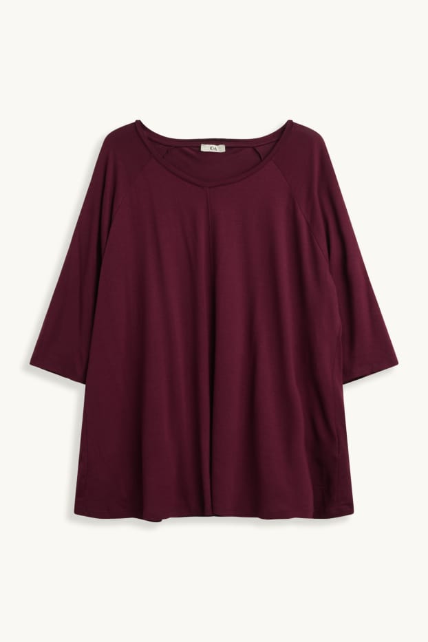 Damen - T-Shirt - dunkelrot