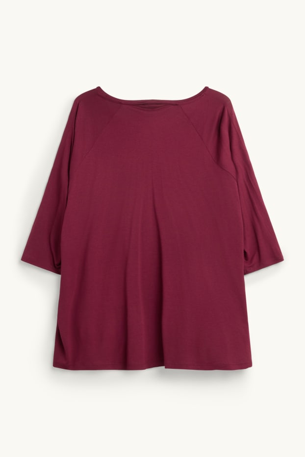 Damen - T-Shirt - dunkelrot