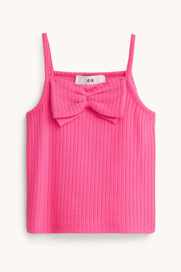 Children Girls - Top - textured - pink