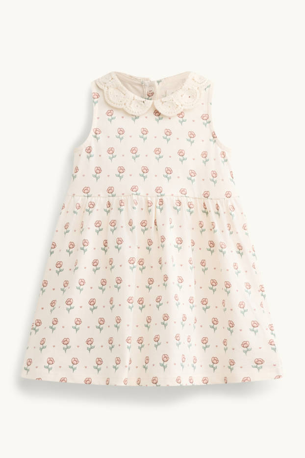 Bébés filles - Petites fleurs - robe bébé - blanc