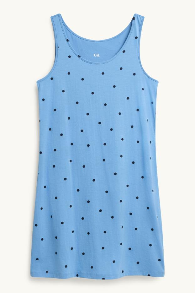 Dona - Camisa de dormir - de piquets - blau