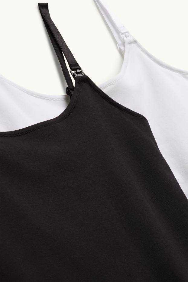 Femmes - Lot de 2 - haut d’allaitement - blanc / noir