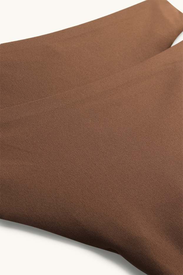 Dámské - Multipack 2 ks - neviditelná tanga - hnědá