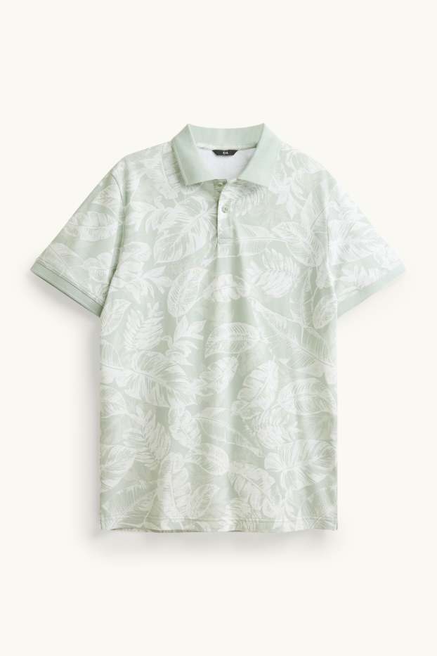 Hommes - Polo - regular fit - à motif - vert clair
