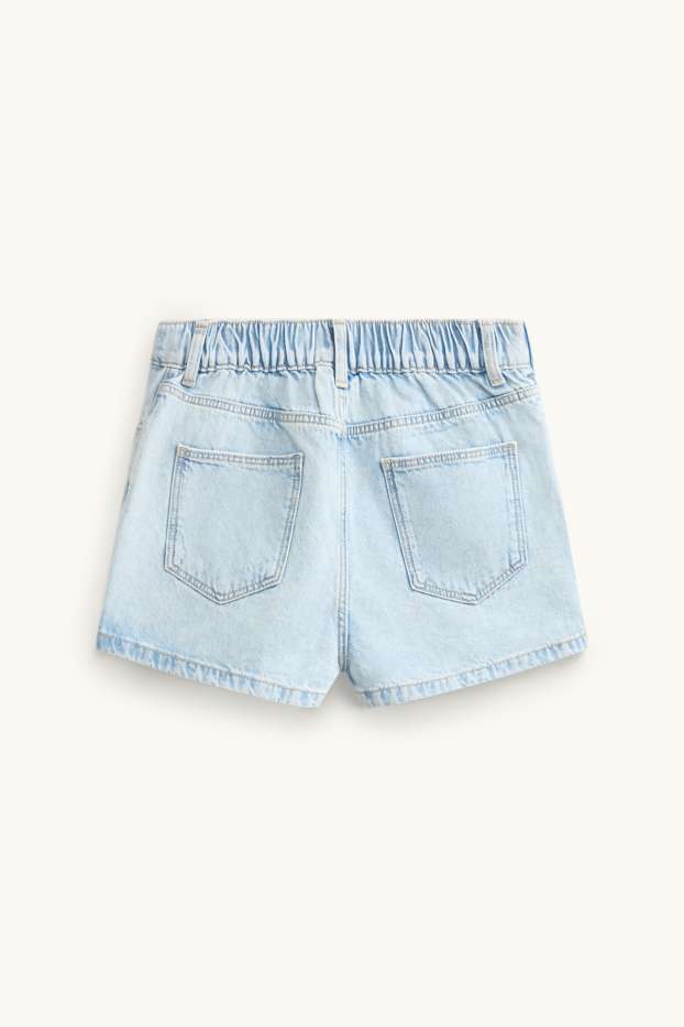 Nena - Faldilla pantaló amb pedres d’estràs - efecte brillant - blau clar