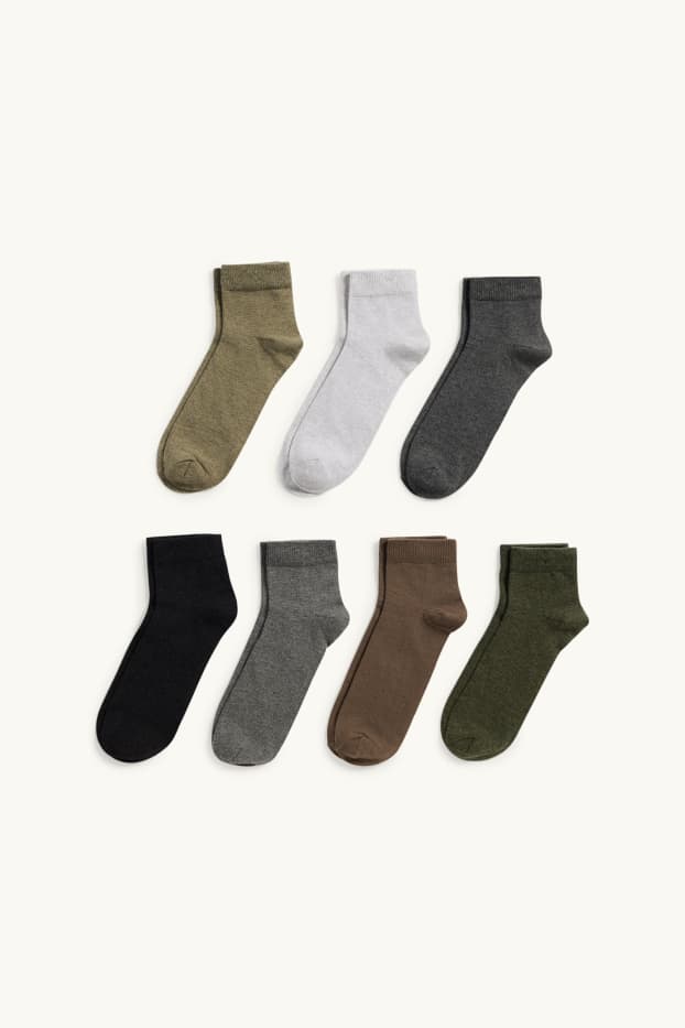 Hommes - Lot de 7 paires - socquettes - vert